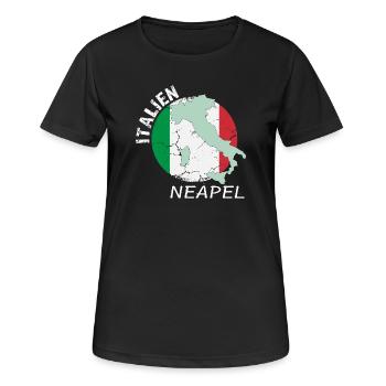 Neapel - Frauen T-Shirt atmungsaktiv - Schwarz - Vorne - AI Model Female 172 light (172cm)
