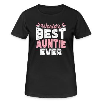 Tante Cadeau Meilleure Tante Du Monde - T-shirt respirant Femme - noir - Devant - AI Model Female 172 light (172cm)