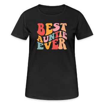 Tante Cadeau Meilleure Tante Du Monde - T-shirt respirant Femme - noir - Devant - AI Model Female 172 light (172cm)