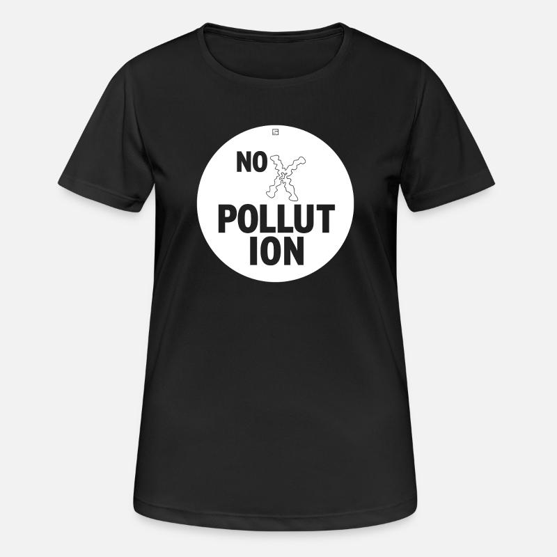NO POLLUTION - Women's Breathable T-Shirt - black