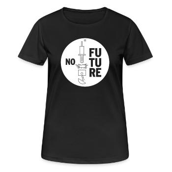 NO FUTURE - Women's Breathable T-Shirt - black - Front - AI Model Female 172 light (172cm)