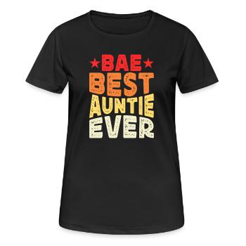 Tante Cadeau Meilleure Tante Du Monde - T-shirt respirant Femme - noir - Devant - AI Model Female 172 light (172cm)