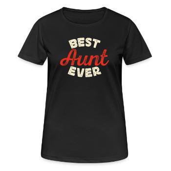 Tante Cadeau Meilleure Tante Du Monde - T-shirt respirant Femme - noir - Devant - AI Model Female 172 light (172cm)