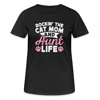 Tante Cadeau Meilleure Tante Du Monde - T-shirt respirant Femme - noir - Devant - AI Model Female 172 light (172cm)