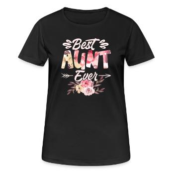 Tante Cadeau Meilleure Tante Du Monde - T-shirt respirant Femme - noir - Devant - AI Model Female 172 light (172cm)