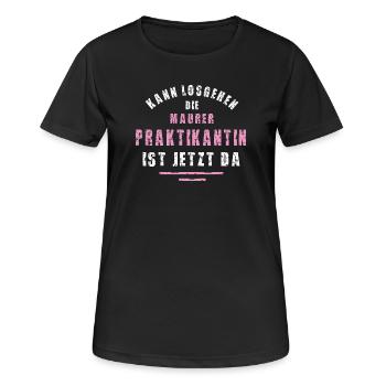 Bricklayer Intern Thank You Internship Masonry - Women's Breathable T-Shirt - black - Front - AI Model Female 172 light (172cm)
