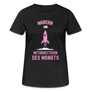 Best Female Bricklayer Employee of the Month Masonry - Women's Breathable T-Shirt - black - Front - AI Model Female 172 light (172cm)