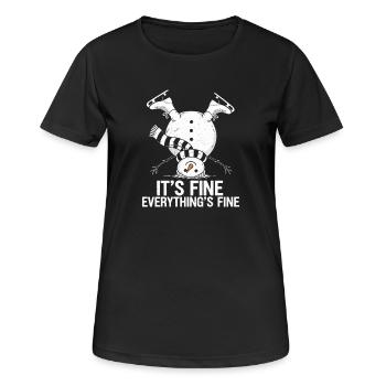 Upside-Down Snowman Saying - Women's Breathable T-Shirt - black - Front - AI Model Female 172 light (172cm)