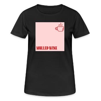 Chope à vin chaud - T-shirt respirant Femme - noir - Devant - AI Model Female 172 light (172cm)