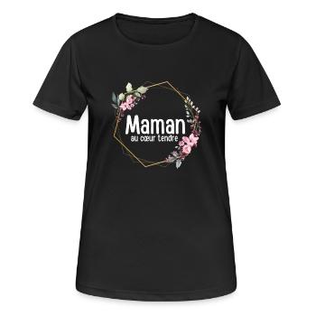 Soft-hearted mom - Women's Breathable T-Shirt - black - Front - AI Model Female 172 light (172cm)