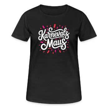 Souris de carnaval Souris de Cologne Souris de carnaval - T-shirt respirant Femme - noir - Devant - AI Model Female 172 light (172cm)