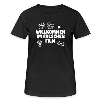 Welcome to the wrong movie - Women's Breathable T-Shirt - black - Front - AI Model Female 172 light (172cm)
