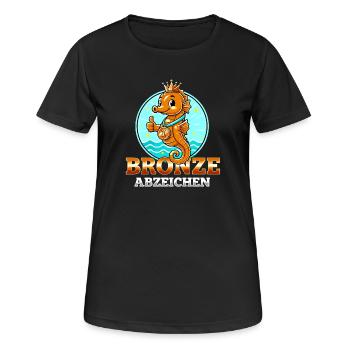 Seahorse Bronze Badge Swimming Course - Women's Breathable T-Shirt - black - Front - AI Model Female 172 light (172cm)