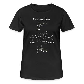 Redox réaction d'oxydoréduction - T-shirt respirant Femme - noir - Devant - AI Model Female 172 light (172cm)