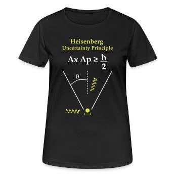 Heisenbergsche Unschärferelation - Frauen T-Shirt atmungsaktiv - Schwarz - Vorne - AI Model Female 172 light (172cm)