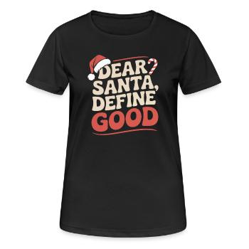 design de Noël sarcastique - T-shirt respirant Femme - noir - Devant - AI Model Female 172 light (172cm)