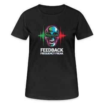 Fréquence de rétroaction Freak Musique punk rock - T-shirt respirant Femme - noir - Devant - AI Model Female 172 light (172cm)