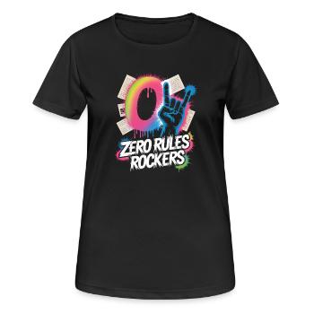 Zero Rules Rockers Musique Punk Rock - T-shirt respirant Femme - noir - Devant - AI Model Female 172 light (172cm)