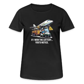 Funny If I Won The Lottery You'd Notice - Women's Breathable T-Shirt - black - Front - AI Model Female 172 light (172cm)