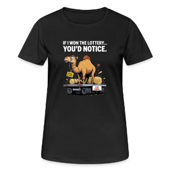 Funny If I Won The Lottery You'd Notice - Women's Breathable T-Shirt - black - Front - AI Model Female 172 light (172cm)
