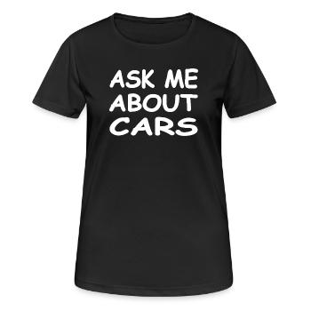 Auto - Frauen T-Shirt atmungsaktiv - Schwarz - Vorne - AI Model Female 172 light (172cm)