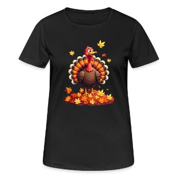 Thanksgiving Lustiger Thanksgiving Truthahn - Frauen T-Shirt atmungsaktiv - Schwarz - Vorne - AI Model Female 172 light (172cm)