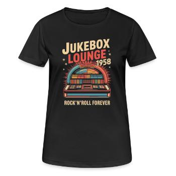 Publicité pour la musique vintage - T-shirt respirant Femme - noir - Devant - AI Model Female 172 light (172cm)