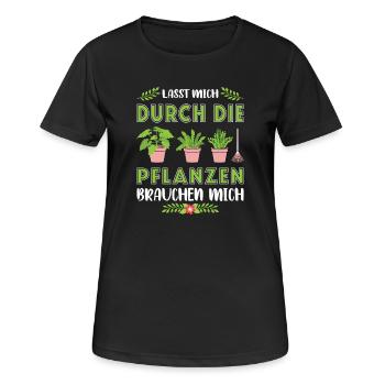 Jardinier Jardinage Jardinage Jardinage Jardinage - T-shirt respirant Femme - noir - Devant - AI Model Female 172 light (172cm)