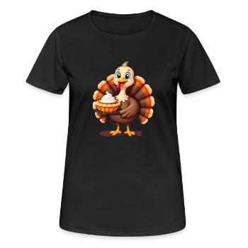 Thanksgiving Lustiger Thanksgiving Truthahn - Frauen T-Shirt atmungsaktiv - Schwarz - Vorne - AI Model Female 172 light (172cm)