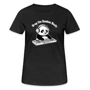 Bamboo Beats Panda DJ - T-shirt respirant Femme - noir - Devant - AI Model Female 172 light (172cm)