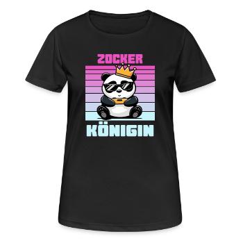 Gamer Queen gamen - Women's Breathable T-Shirt - black - Front - AI Model Female 172 light (172cm)