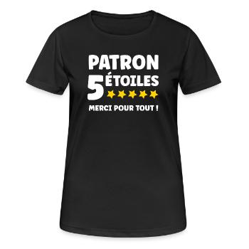 Chef - Frauen T-Shirt atmungsaktiv - Schwarz - Vorne - AI Model Female 172 light (172cm)