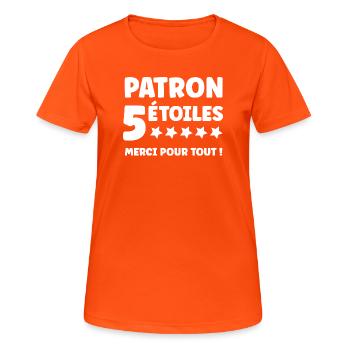 Chef - Frauen T-Shirt atmungsaktiv - Neonorange - Vorne - AI Model Female 172 dark (172cm)