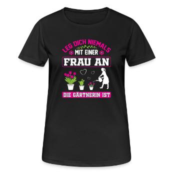Jardinier Jardinage Jardinage Jardinage Jardinage - T-shirt respirant Femme - noir - Devant - AI Model Female 172 light (172cm)