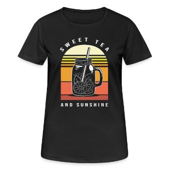 Thé Chai - T-shirt respirant Femme - noir - Devant - AI Model Female 172 light (172cm)