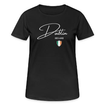 Dublin, Irland, elegantes Design Dublin - Frauen T-Shirt atmungsaktiv - Schwarz - Vorne - AI Model Female 172 light (172cm)