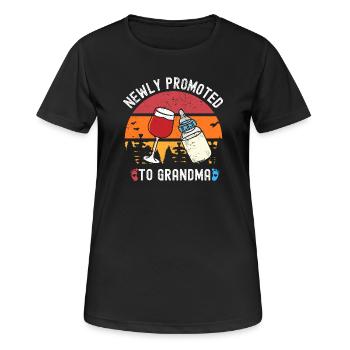 Newly Promoted Granny Funny Clothing & Accessories - Women's Breathable T-Shirt - black - Front - AI Model Female 172 light (172cm)