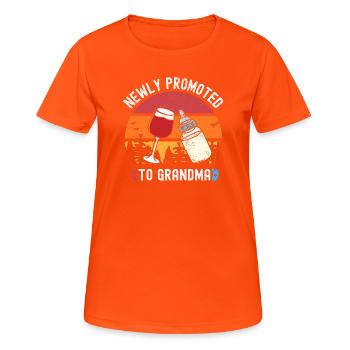 Newly Promoted Granny Funny Clothing & Accessories - Women's Breathable T-Shirt - neon orange - Front - AI Model Female 172 dark (172cm)