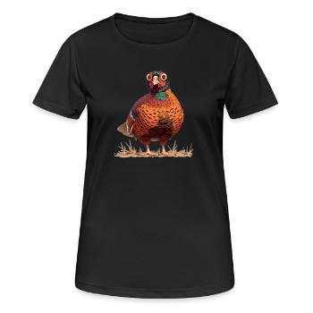 Faisans Faisan - T-shirt respirant Femme - noir - Devant - AI Model Female 172 light (172cm)