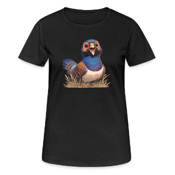 Faisans Faisan - T-shirt respirant Femme - noir - Devant - AI Model Female 172 light (172cm)