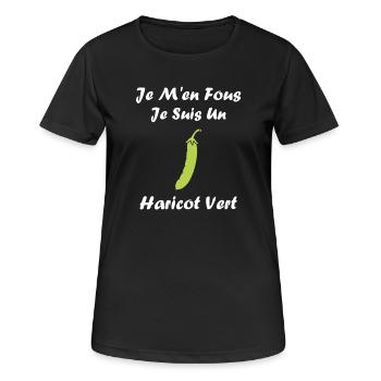 French bean - Women's Breathable T-Shirt - black - Front - AI Model Female 172 light (172cm)