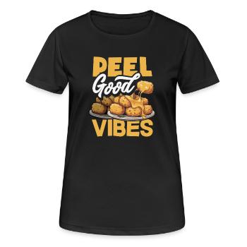 Taters Over Haters Kartoffel - Frauen T-Shirt atmungsaktiv - Schwarz - Vorne - AI Model Female 172 light (172cm)