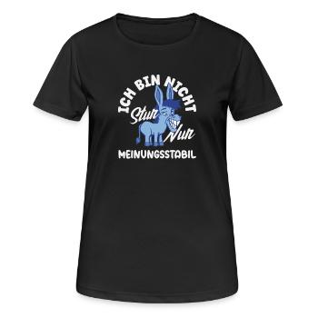 Not stubborn, just stable in opinion - Women's Breathable T-Shirt - black - Front - AI Model Female 172 light (172cm)
