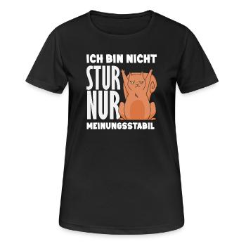 Not stubborn, just stable in opinion - Women's Breathable T-Shirt - black - Front - AI Model Female 172 light (172cm)