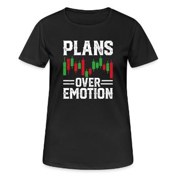 Graphique boursier Trading Crypto Marché boursier - T-shirt respirant Femme - noir - Devant - AI Model Female 172 light (172cm)