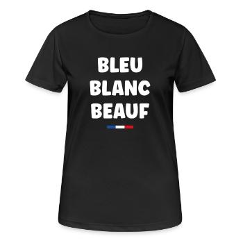 beauf - T-shirt respirant Femme - noir - Devant - AI Model Female 172 light (172cm)