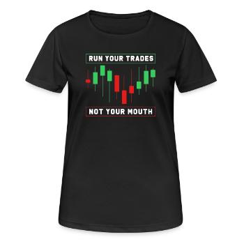 Finanzen Aktien Geld Trading Bitcoin Kapital - Frauen T-Shirt atmungsaktiv - Schwarz - Vorne - AI Model Female 172 light (172cm)