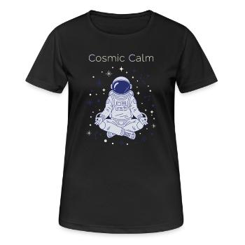 Sérénité cosmique - T-shirt respirant Femme - noir - Devant - AI Model Female 172 light (172cm)