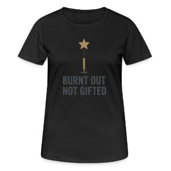 Hochbegabter Burnout-absolvent Mit Akademischem - Frauen T-Shirt atmungsaktiv - Schwarz - Vorne - AI Model Female 172 light (172cm)