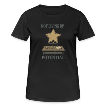 Hochbegabter Burnout-absolvent Mit Akademischem - Frauen T-Shirt atmungsaktiv - Schwarz - Vorne - AI Model Female 172 light (172cm)